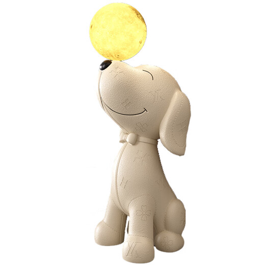 Chuxiang Beagle floor-standing ornaments Moon lamp piggy bank audio living room TV cabinet home accessories housewarming gift Leather-patterned Beagle floor-standing ornaments
