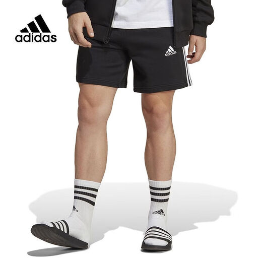 
Adidas shorts men's pants summer 2025 new knitted pants breathable comfortable loose casual pants sweatpants IC9435 black XL
