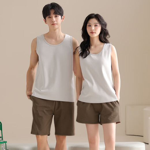 S.Sofea Pyjamas Sommer-Baumwollshorts-Shorts Anzug Männer und Frauen dünne Hauskleidung FPS/KW6169-1 Frauen 170 m