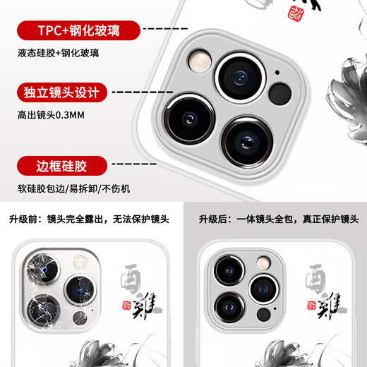 Yi color master yi color master geeignet für tinte zwölf zodiac mobile hasse Apple 16 chinesischer Stil iPhone15promax Sense 14pro Dragon 13Mini Kaninchenglas x neuer Stil // 7 15619 Textur schwarz [Ratte] iPhone 13 Pro