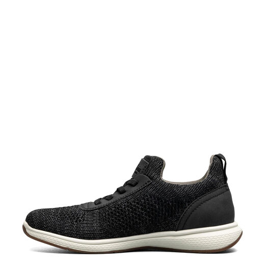 Florsheim Boys' Satellite Knit Stretch Lace Slip-ons Jr. (Toddler/Kids) Sneakers, Black//White Black//White 4.5 Big Kid