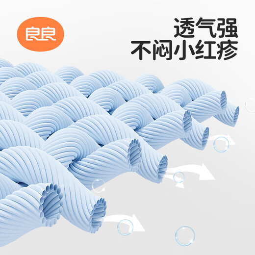 Liangliang (liangliang) baby summer cool blanket children ice silk blanket kindergarten air conditioning quilt newborn nap blanket natural antibacterial blanket ice silk blanket listening to the rain blue (125*115cm)