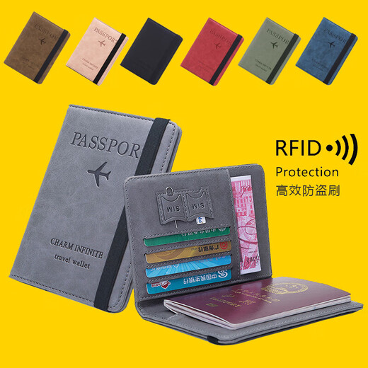 Kangaroo (Kangaroo) Paquete de certificado antirrobo Paquete de pasaporte RFID Pasaporte PAQUETE Certificado multifunción Paquete de certificado de viaje Passport Clip Custom Logotipo Pink