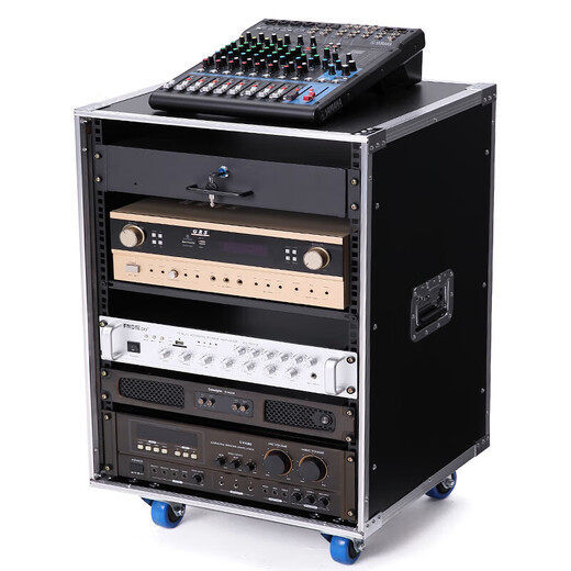 Cabinet power cabinet fireproof board audio machine amplifier chassis mixer rack aviation mobile air box 16u 12u 6U thickened cabinet (no door static wheel)