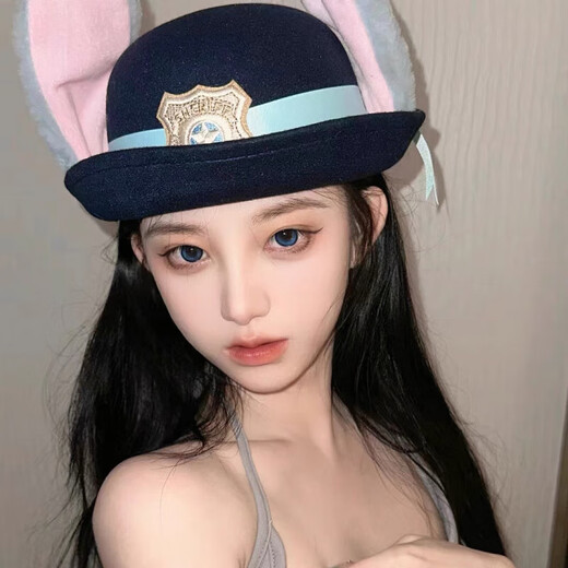 Chengsheng Xutong Judy Hut Kaninchenpolizeibeamte Cos Kindertopper Dome Dome Kaninchenohr Paradise Erwachsener Eltern-Kind-Hut Judy Hut Erwachsene Version 57cm