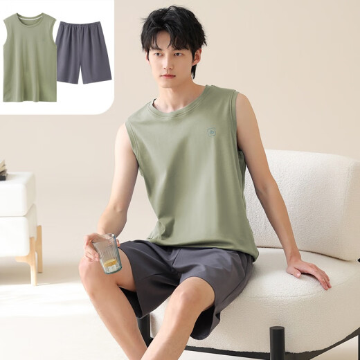 PALANDO PAJAMAS POUR HOMMES POUR SUMBRE CORTON PURS COPE SEPLEST SHORTS LA TAILLE DE LA LA LA LA LA LA LA LA LA LA LA MAISON DES VENDEMENTS SUMBRÉE MENSELLEMENT 13657 [Coton pur, adapté à la peau et respirante] L [suggéré pour 100-120 Jin [Jin est égal à 0,5 kg] usure]