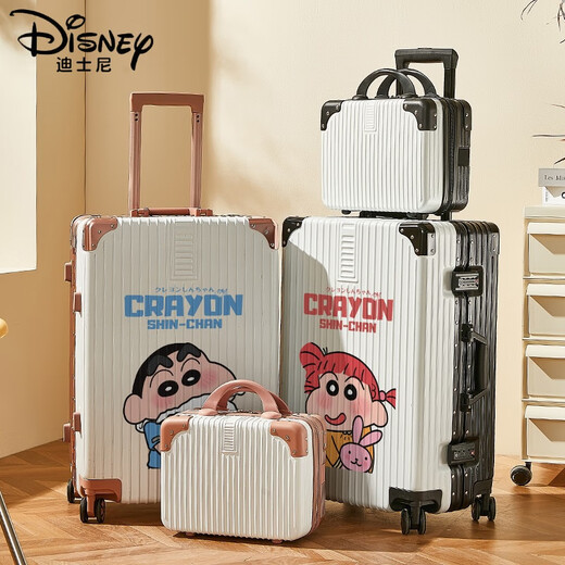 
Disney suitcase women's 2025 new cute cartoon student trolley case ins internet celebrity password box durable travel case men 1283 (zipper style) white and black 20 inches