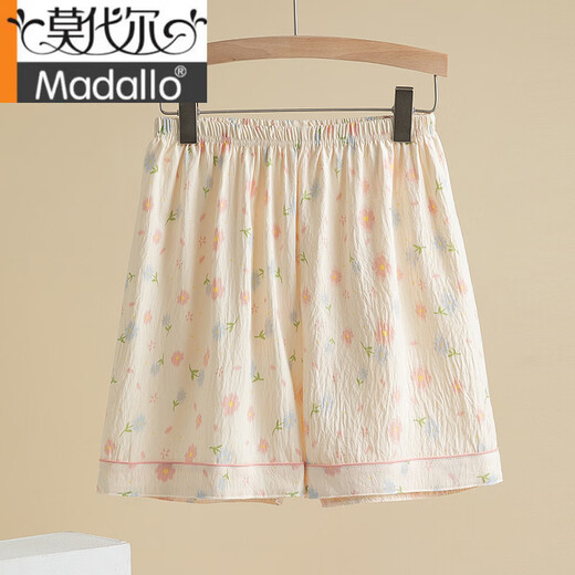 Modal Baumwollseide Pyjama Hosen Sommer Frauen 2025 Neue dünne große Größe kann draußen mit Walk Hosen gelegentlich Blumenhome Shorts DK689+DK0 [zweiteiliges Paket mehr Rabatt] M 160 80-100 getragen werden