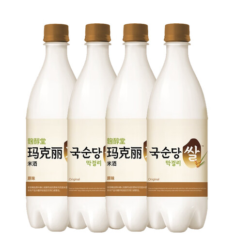 麴醇堂  原味米酒750ml*4瓶 韩国玛克丽米酒 套装  端午送礼