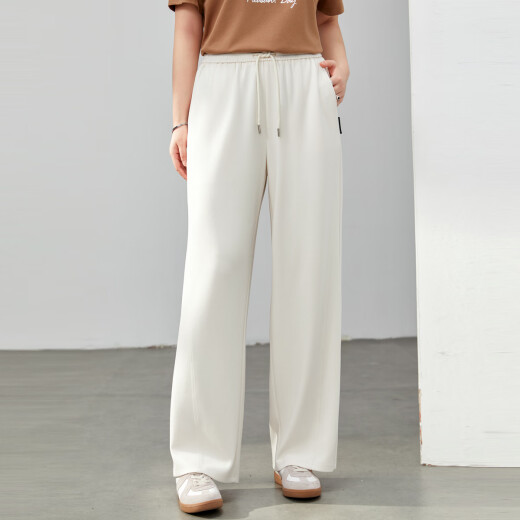 Fibre Show [Pantalon de remboursement de la couche d'air] style sportif Elastic Firm Wide Jambes Ligne Pantal