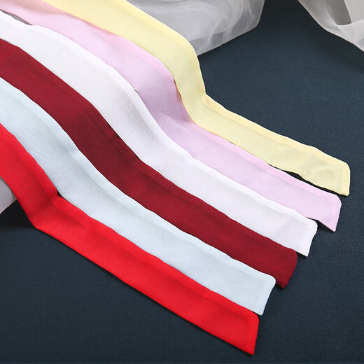 Ancient style hairband, Hanfu streamer, red ribbon, hair tie, chiffon red hair rope, children's belt, ancient costume headdress for women, true red