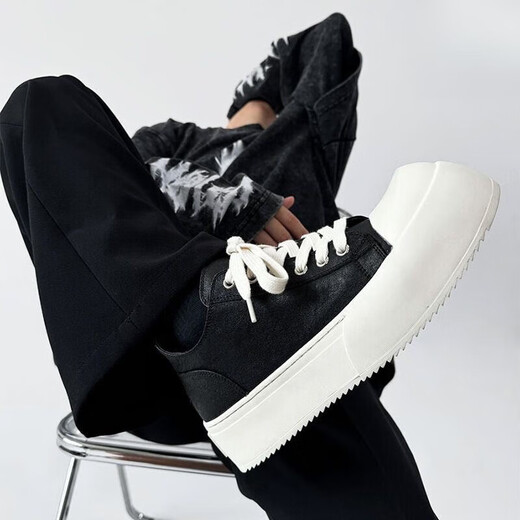Zapatos de bonalización de derby de derby zapatos de mickey para hombres con un elevado mínimo de la calle minimalista espesa en los zapatos clásicos casuales y versátiles con zapatos de fondo, el mismo estilo que las estrellas [41]