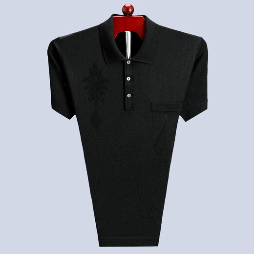 Mengtejiao Été Nouveau t-shirt à manches courtes pour hommes Mulberry Silk Thin Third Sigle d'âge moyen et de papa âgé Top 838 Green Apple M 165 [suggéré 90-120 Jin [Jin est égal à 0,5 kg]]]