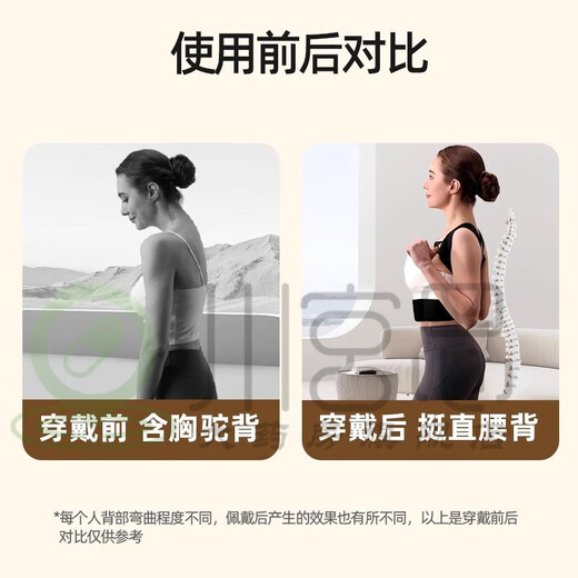 宋博士开肩美背带改善背部开肩开背驼背矫姿带神器男女通用 黑色 S码(70-100斤)