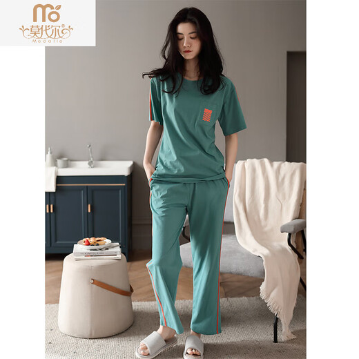 Modal Pyjamas für Frauen im Sommer Pure Cotton Kurzärmel Dünne 2025 Neue Sommer -Cason -Baumwolle können außerhalb der Hosen zu Hause getragen werden.
