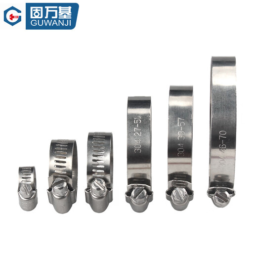 GUWANJI hose clamp 304 stainless steel clamp quick installation pipe buckle clamp water pipe clamp pipe clamp fixed ring pipe clamp M14-27 (4 points) 10 pcs