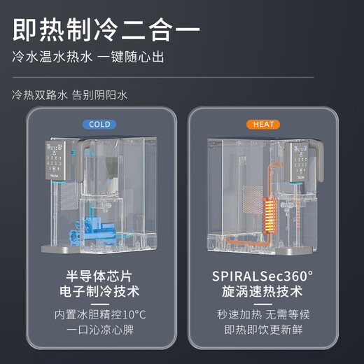 沁园（TRULIVA）饮水机台式净饮机即热2025新款家用直饮一体机净水器 CR-Z7170【双滤芯版