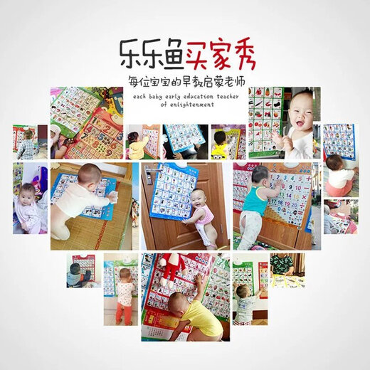 儿童学拼音学数学早教神器一年级学习字母乘法表点读有声挂图墙贴 汉字+1-100
