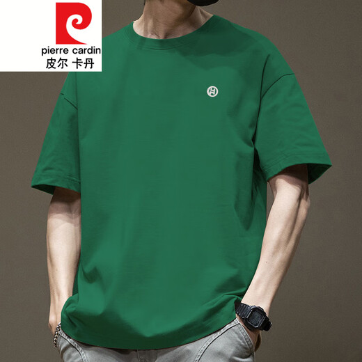 皮尔卡丹（pierre cardin）潮流美式短袖T恤男夏季新款宽松港风 白色-1365短袖-棉 S 【建议80-110斤】