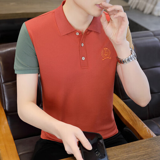 Ice Silk Herren Kurzärärmelte Revers Polo-Hemd-Hemd-Hemdkragen T-Shirt NEUER HALLARTARD 6227 Weiß M 165