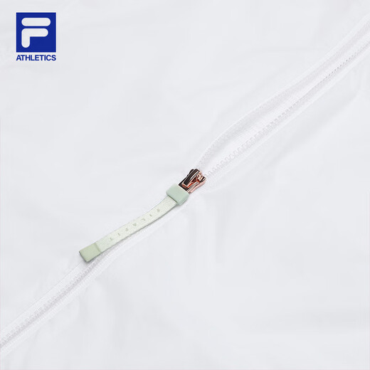 FILA 斐乐官方女装梭织外套2025秋季新款健身运动简约宽松连帽上衣 玉石白-WT L 170/88A/L