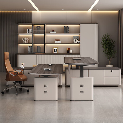 Semphia Lifting Boss Desk Desk President Desk Simple Modern Leadership Office Executive Desk Table and Chair Combination Manager Desk