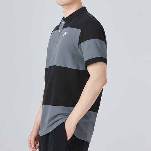 耐克（NIKE）POLO衫短袖翻领夏男士休闲健身刺绣条纹训练上衣T恤 FN3897-410 M 120-130斤