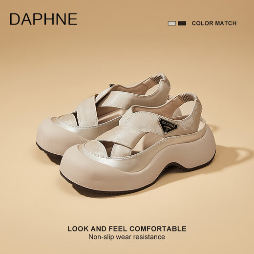 Daphne Daphne dicke Lochschuhe für Frauen für Frauen im Sommer 2025 Neue kleine, lässige Strandsandalen und halbe Hausschuhe