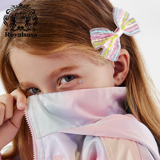 Royal sasa royal salsa 6-piece set Korean style children's rainbow butterfly rubber band headband princess baby side clip flower hair accessories