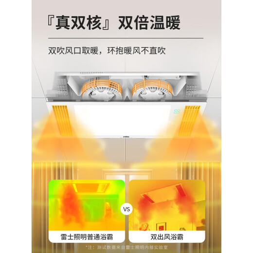Sanqihu Beleuchtung Badezimmerheizung, Wind und warme Lichter, integrierter Deckenabluftlüfter, Dual-Core-intelligentes Multifunktions-Badezimmerheizung Licht, intelligent 2694W Dual-Core-acht-in-Eins-Zwei-Geschwindigkeit