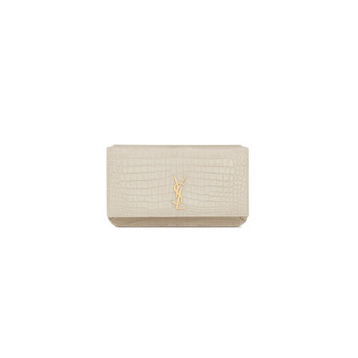 Saint Laurent La piel de vaca retro de mujer de la mujer de las mujeres de las mujeres, el patrón de coches de cocodrilo, el hombro del hombro 635095DND1J9207 RETRO WHITE