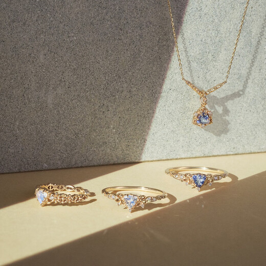 Hunter Secret Museum Light Luxury Romantic Purple Natural Tanzanite Ring 925 Sterling Silver Necklace Earrings Ring Birthstone Tanzanite Ring US Size 5