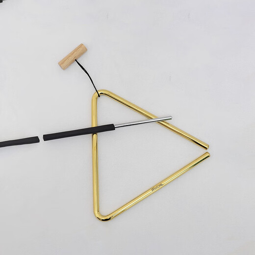MEINL Brass Triangle Iron 789 Orquesta profesional de acero inoxidable Acompañamiento Adulto Band para niños Instrumentos de percusión de latón Nino551 Triángulo de 6 pulgadas de acero Iron