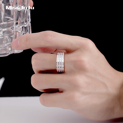 Miss JuJu pt950 platinum ring for men, solid wide platinum ring, live ring, domineering ring, free engraving, please contact customer service for details