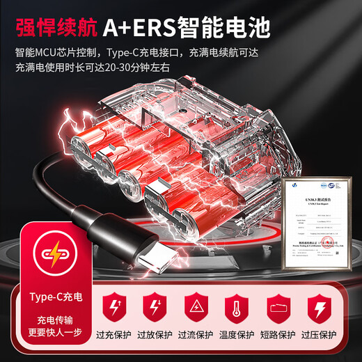 Geno wireless car washing machine high-pressure water gun household high-power booster pump super pressure cleaning artifact dual lithium battery pack