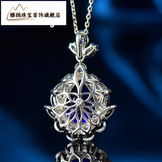 Yage's new light luxury and high-end French necklace, water drop pendant, exquisite sapphire necklace, gift to friends