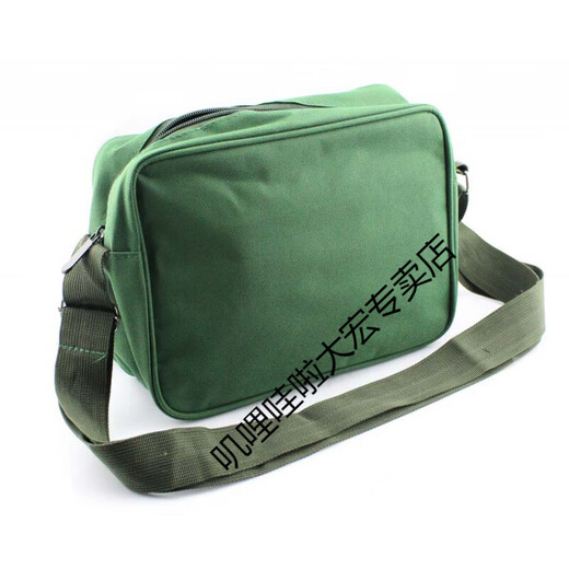 Huili small tool bag, shoulder tool bag, military color electrician bag, green canvas, repair bag, backpack