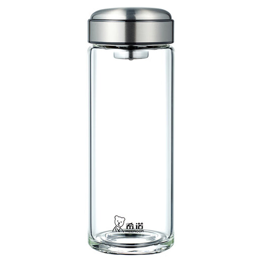 Heenoor Single-couche Gup Cup Men's grande capacité Water Cup Simple Outdoor Portable Filtre Business Transparent Couleur naturelle Couleur XN-6193-280ML