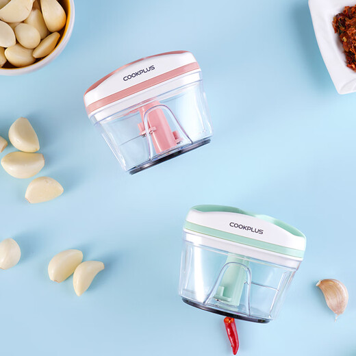 LOCK&LOCK New Manual Household Food Supplement Small Garlic Chili Ginger Dumpling Filling Transparent Cooking Bowl 3 Blades 650ml CKS316