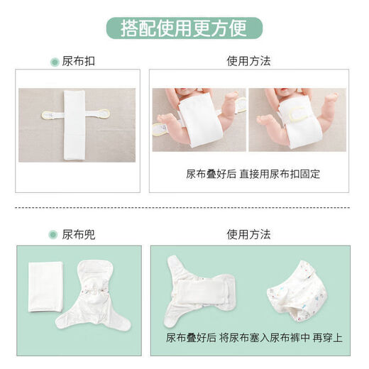 Meifei Babygarn/Windel Stoff reines Baumwoll -Waschbären -Baumwollgarn Neugeborene Baby Meson/Windel Ring Windeln Sommer reines Baumwoll Gaze 70*40 cm 3 Packungen