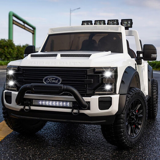 
Highway 1 Ford children's electric vehicle, four-wheeled car can be used for adults, double remote control, six-wheel off-road vehicle pickup truck, swinging car, red dual-wheel drive + remote control self-driving + swing + seat adjustment, electric drive