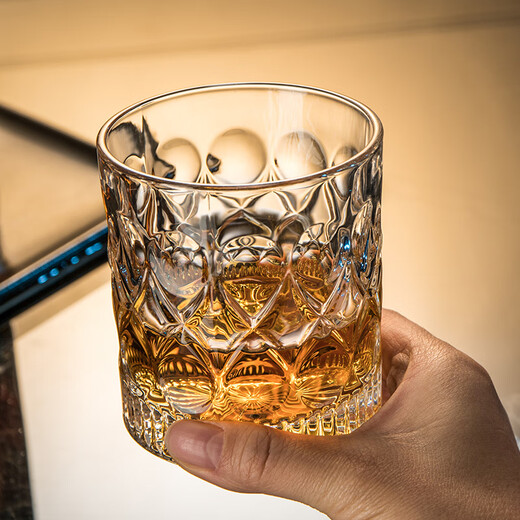 Bodenju Nordic household high-looking glass, wine glass, whiskey cup, drinking cup, tea cup, juice cup, beer cup set, Karen cup + gold cup holder, free chassis, 8 pieces, 6 pieces