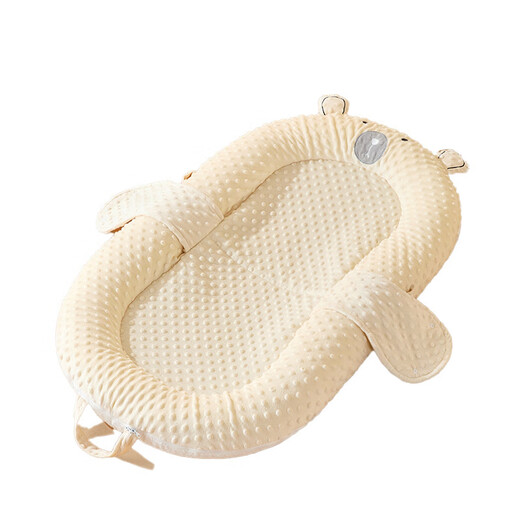 Babyjianle baby anti-vomiting soothing uterus slope newborn bionic bed anti-jump removable crib single bed (AB side comfort) + slope mat-Mi Xiaoxiong does not include mat