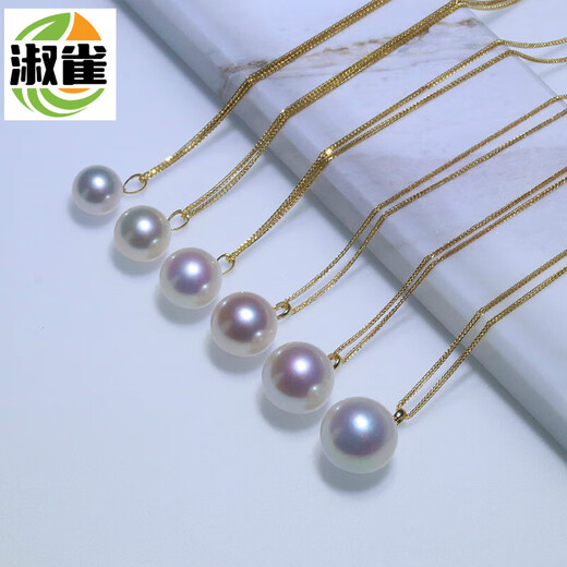 DR GRAFFCARNY perfect round Edison large white pearl pendant, strong light + freshwater necklace comparable to freshwater pearls Freshwater Love 6.9mm