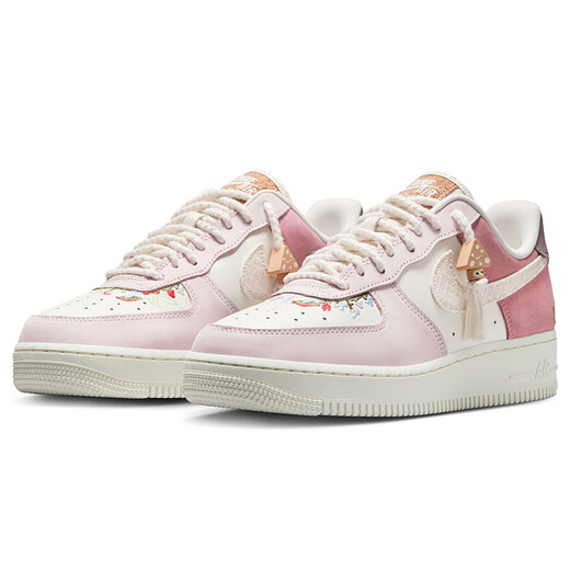 Nike NIKE Women's Air Force 1 AF1 Valentine's Day Limited Edition Sports Shoes IB8874-111 Pink White 36.5