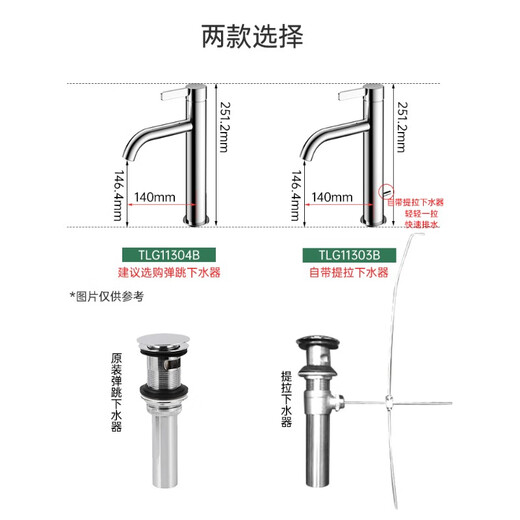 TOTO龙头TLG11304B TLG11303B中把单孔面盆台盆洗手盆冷热水龙头 B1套