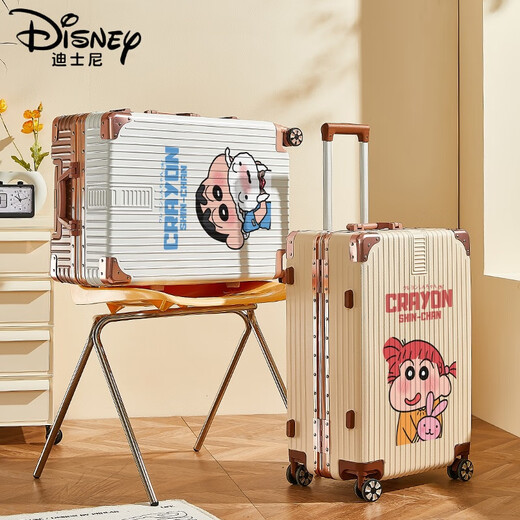 
Disney suitcase women's 2025 new cute cartoon student trolley case ins internet celebrity password box durable travel case men 1283 (zipper style) white and black 20 inches