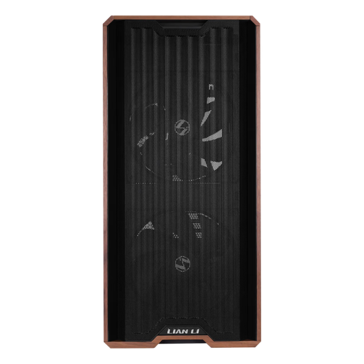 LIANLI L217 mid-tower desktop gaming case, black, comes standard with 5 fans/supports EATX motherboard/supports back-plugging/dual switches