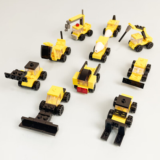 Children's engineering series boys excavator car blind box 3-6 years old 5 girls 2025 new building block model toys tank series eight-in-one heavy tank