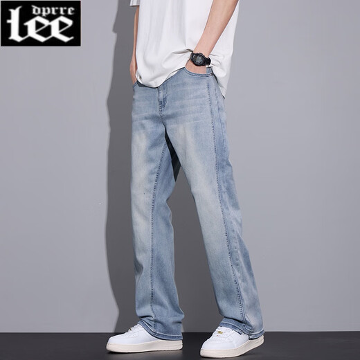 Lee dprre牛仔裤男士2025新款宽松直筒夏季薄款美式潮牌百搭复古休闲裤子男 9901复古蓝 XL